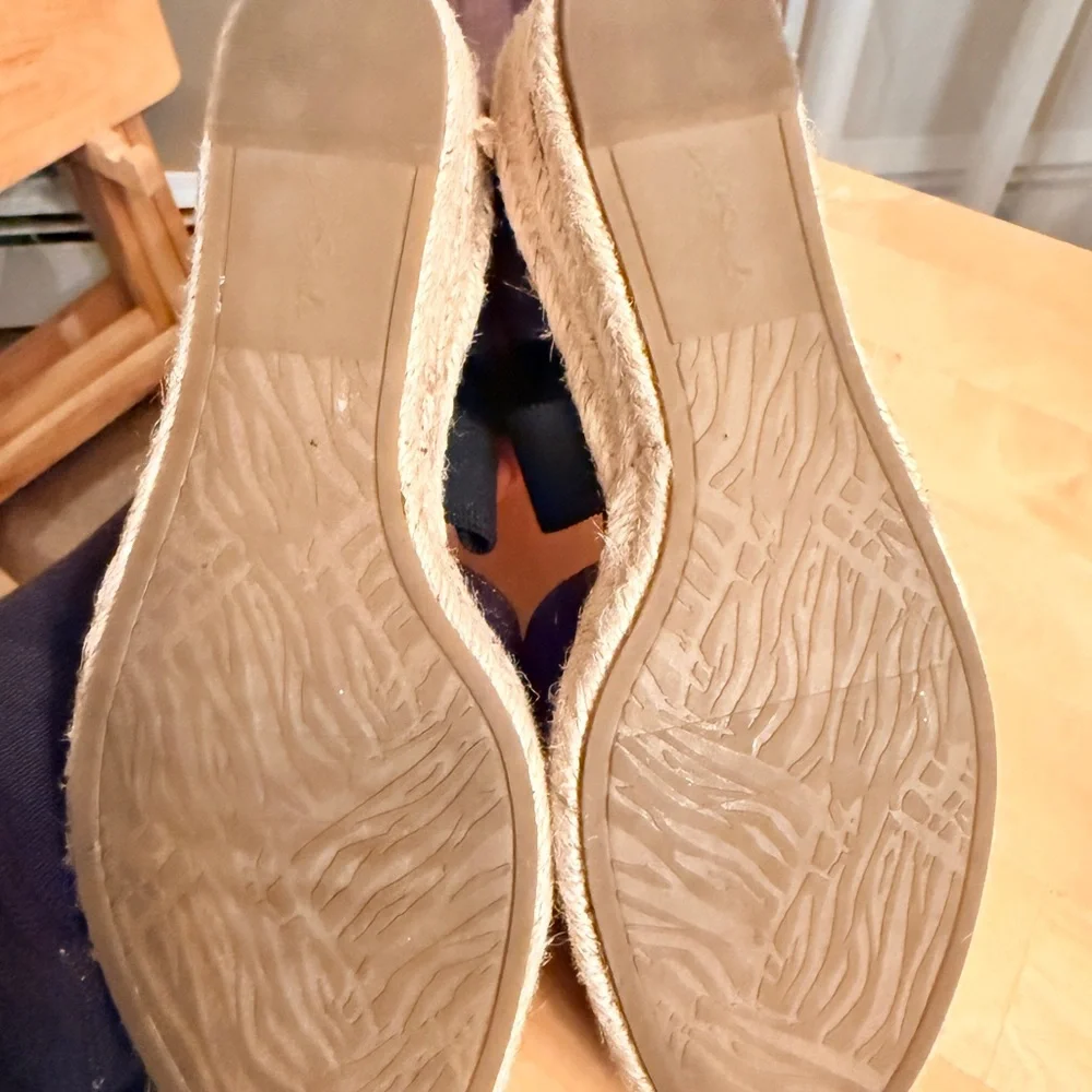 Black Espadrille Wedge Shoes